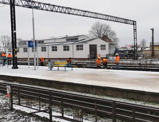 Postęp prac na stacji kolejowej Ełk