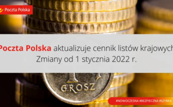 Poczta Polska aktualizuje cennik listów krajowych. Zmiany od 1 stycznia 2022 r.
